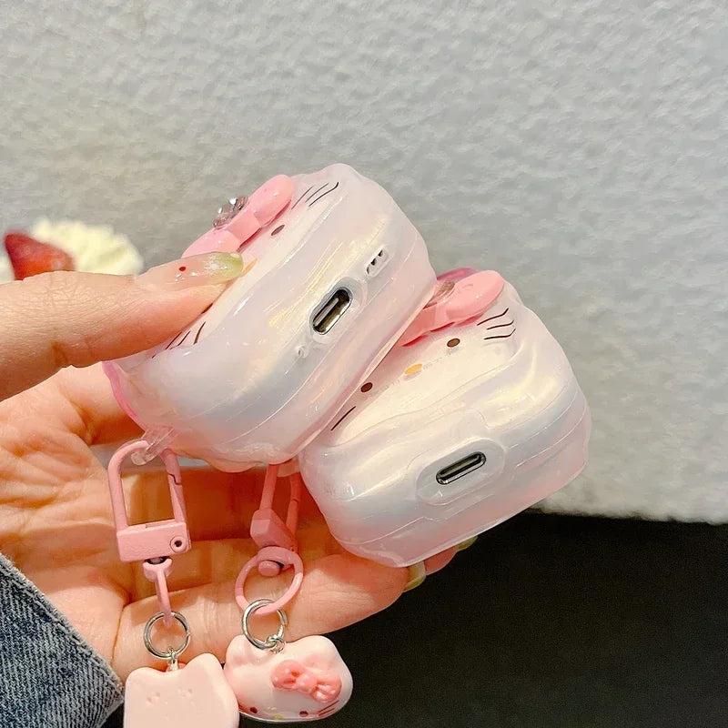 Hello Kitty AirPods Case | Cute Wireless Earphone Cover with Charm